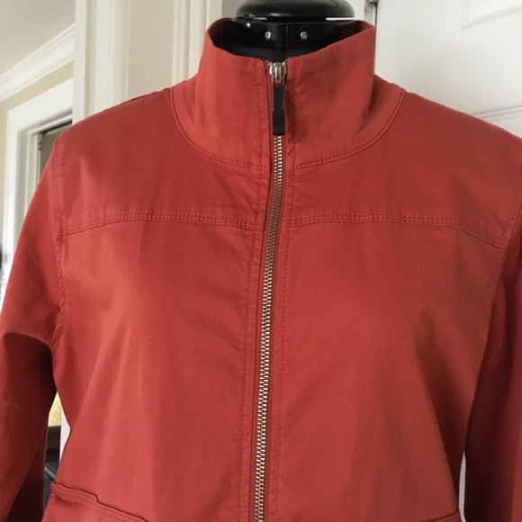 Lole Stretch Cotton Zip Front Jacket Terra Cotta - Picture 3 of 11